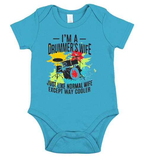 I’m A Drummer’s Wife Just Like Normal Wife Just Like Normal Wife Except Way Cooler - Ladies Flowy Tank Short Sleeve Baby One-Piece