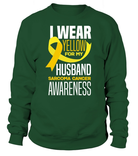 I Wear Yellow For My Husband Sarcoma Cancer Women's Sweatshirt