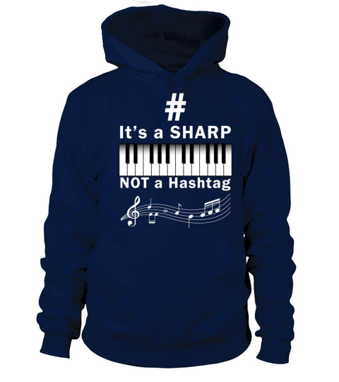 Sharp not Hashtag Piano Player Musician Keyboard Women's Hoodie