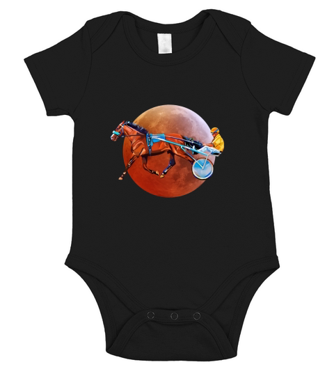 Never Underestimate An Old Man Who Loves Harness Racing Moon Blood Short Sleeve Baby One-Piece