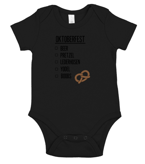 Oktoberfest Munich To-Dos Short Sleeve Baby One-Piece