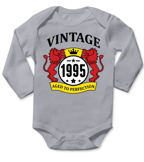 Vintage 1995 Aged to Perfection Long Sleeve Baby One-Piece