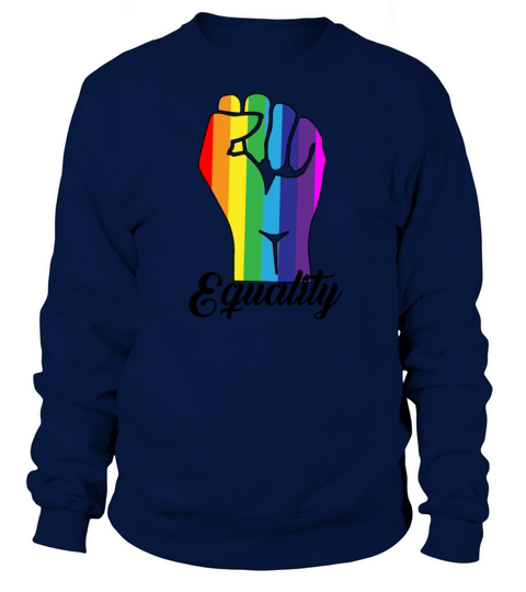 Equality Rainbow Fist LGBT Gay Lesbian Pride LGBTQ Black Women's Sweatshirt