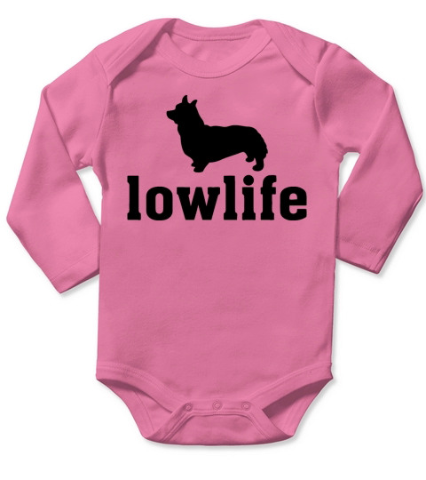 Low Life Corgi Long Sleeve Baby One-Piece
