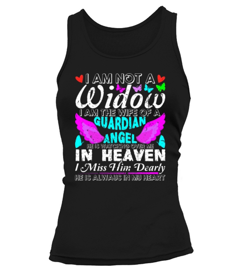 Widow Wife of A Guardian Angel In Heaven Grieving Women's Tank Top