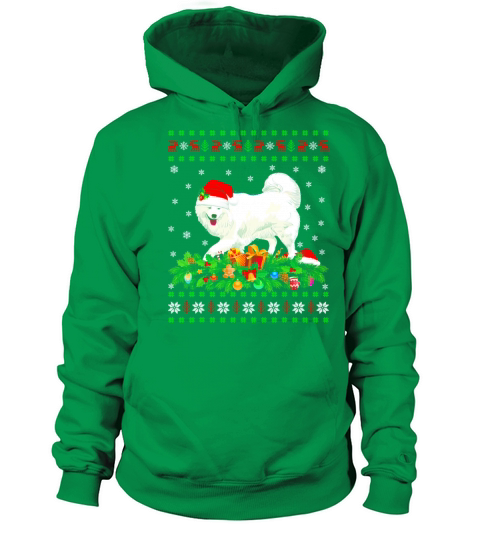 Family Matching Xmas Lighting Ugly Samoyed Women's Hoodie