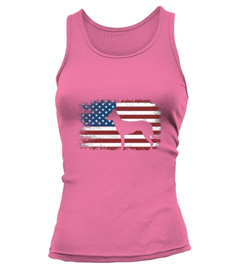 Dutch Shepherd silhouette american flag 4th of july Tank top Woman