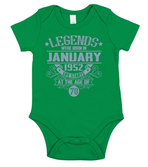 legends were born in January 1952 Short Sleeve Baby One-Piece