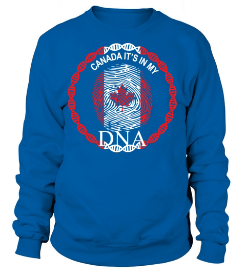 Canada Its in My DNA Fingerprint Canada Flag Women's Sweatshirt