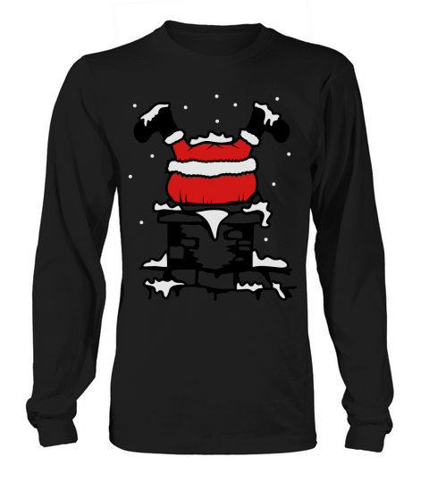 Santa Claus stuck in the chimney Men's Long Sleeve