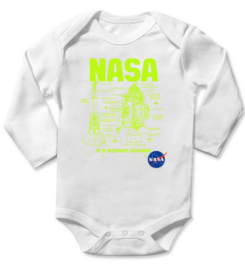 Nasa it is rocket soience Long Sleeve Baby One-Piece