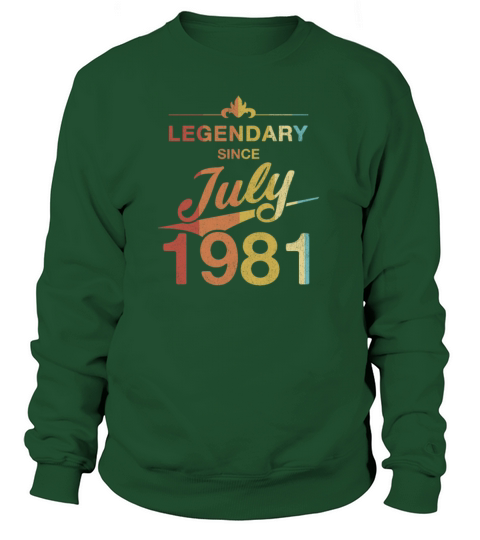 40th Birthday 40 Year Old Born in July 1981 Gift Women's Sweatshirt