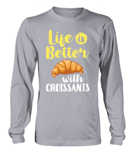 Croissant Chocolate Sandwiches Breakfast Bread Women's Long Sleeve