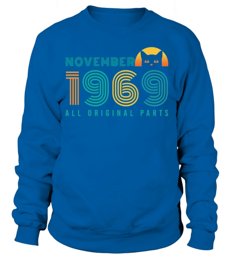 1969 November Vintage Cat Men's Sweatshirt