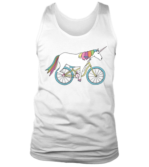 unicorn riding bike Tank Top Unisex