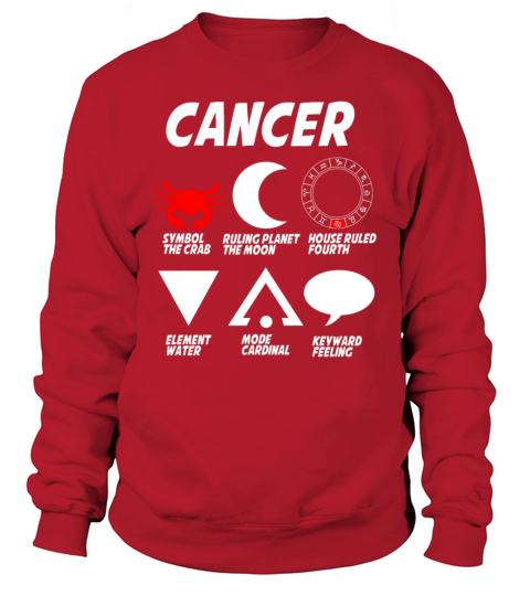 Cancer Information Horoscope Zodiac Sign Women's Sweatshirt