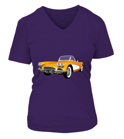 1961 Corvette C1 T-Shirt 2 V-neck T-Shirt Woman