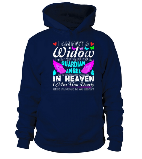 Widow Wife of A Guardian Angel In Heaven Grieving Women's Hoodie