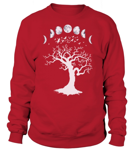 Moon Phases Gothic Tree Birds Women's Sweatshirt