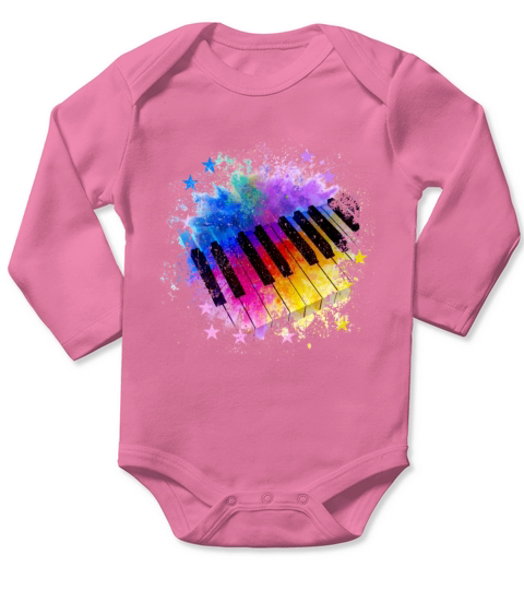 Piano Pianist Piano Gift Music Synthesizer Long Sleeve Baby One-Piece