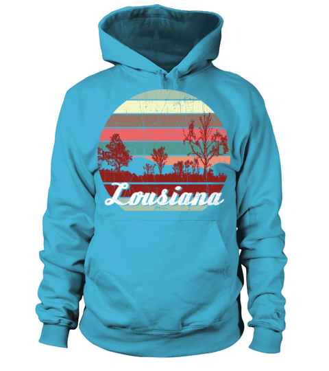Retro Color Distressed Design Louisiana Travel Cam Women's Hoodie