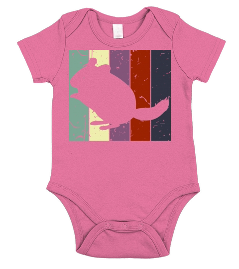 Vintage Chinchilla Retro Chinchillas Rodent Short Sleeve Baby One-Piece