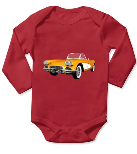 1961 Corvette C1 T-Shirt 2 Long Sleeve Baby One-Piece
