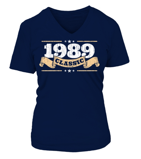 Anniversary 1989 Classic Matching Couple Distresse Women's V-Neck T-shirt