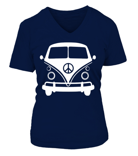 Vintage Volkswagen  Bus V-neck T-Shirt Woman