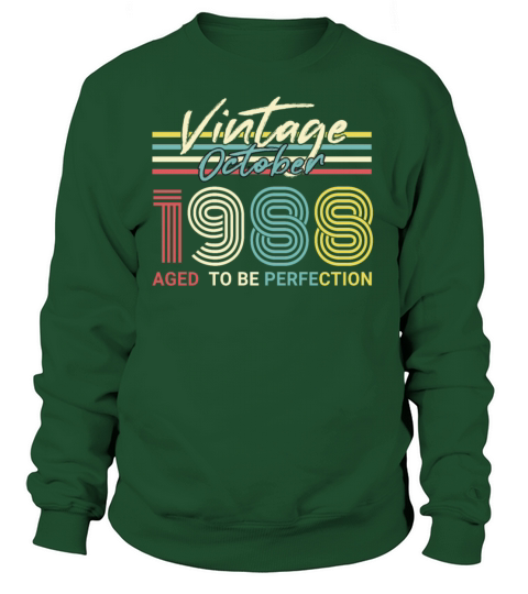 Born 1988 October Vintage Gift Idea Men's Sweatshirt