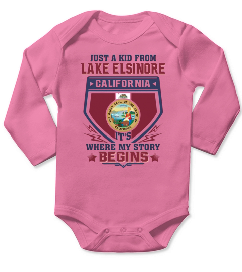 Lake Elsinore California Long Sleeve Baby One-Piece