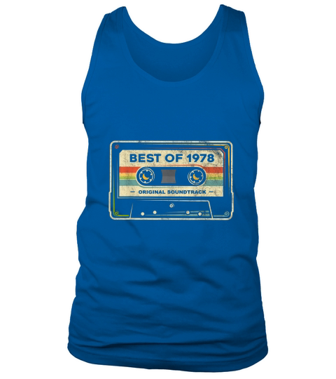 Retro Best of 1978 Mixtape Vintage 43rd Birthday Cassette Tank Top Unisex