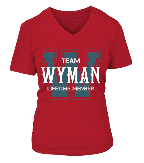 WYMAN Shirts - Team WYMAN Lifetime Member Name Shirts V-neck T-Shirt Woman