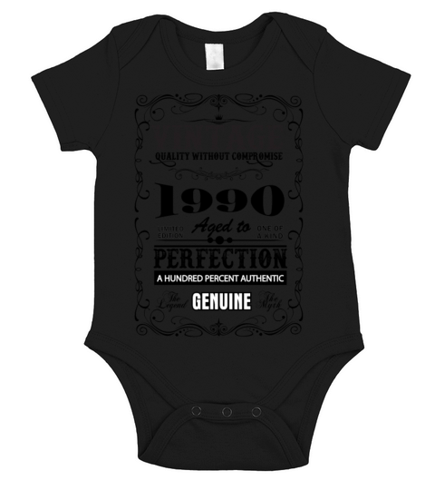 Premium Vintage 1990 Aged To Perfection Short Sleeve Baby One-Piece