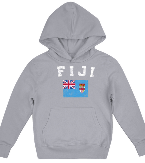 Fijian Flag Shirt - Vintage Fiji T-Shirt Kids Hoodie
