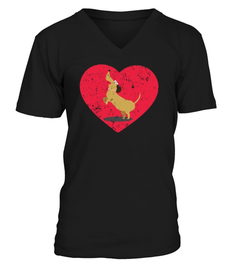 Dog Valentine Happy Valentines Day Dog Rescue Men's V-Neck T-shirt