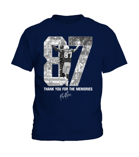 Rob Gronkowskis Thank You For The Memories Kids T-Shirt