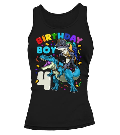 4th Birthday Dinosaur T Rex Women's Tank Top