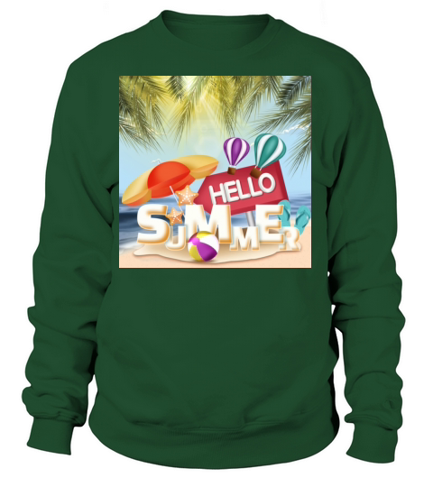 Hello Summer Beach Sea Water Women's Sweatshirt