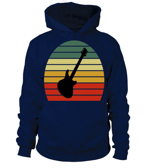 retro guitar sunset Women's Hoodie