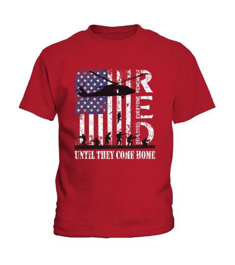 RED Friday Remember Everyone Deployed US Flag Army Vintage Kids T-Shirt