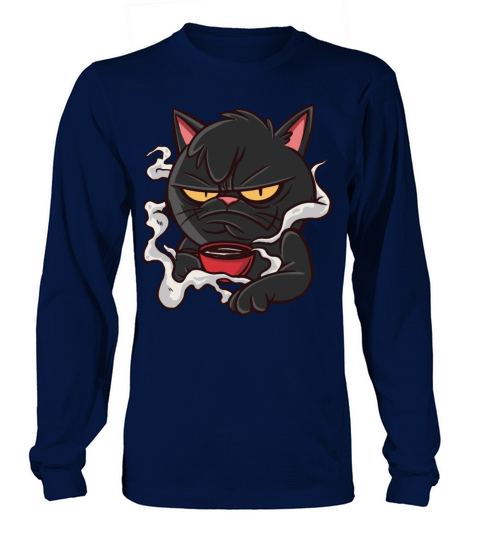 Monday Coffee Cat Women's Long Sleeve
