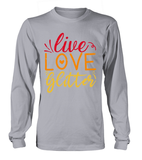 Live Love Glitter Crafting Lover Retro Vintage Women's Long Sleeve