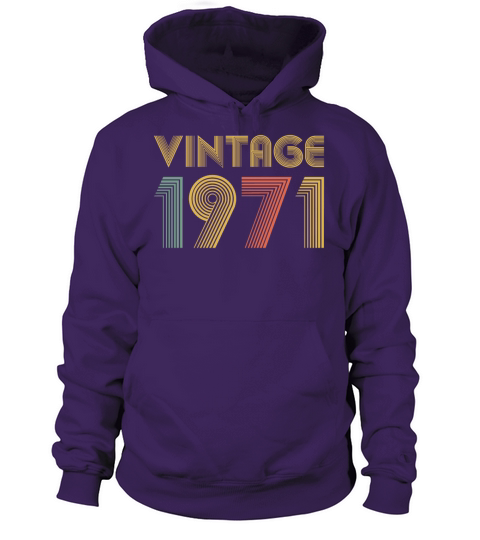 Vintage 1971 50th Birthday Gift for Dad Mom Women's Hoodie