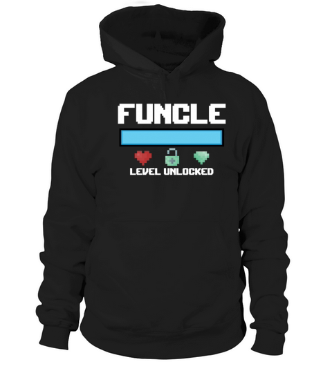 New Fun Uncle Gift Funcle Level Unlocked for Gamer Women's Hoodie