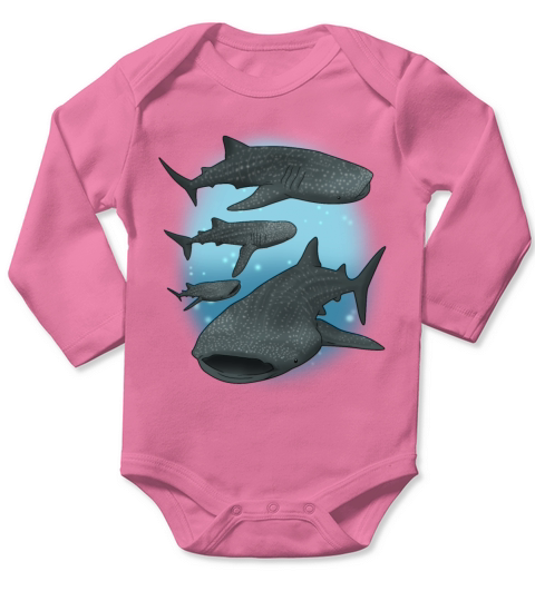 Snorkeling Whale Shark Gift Save The Whales Long Sleeve Baby One-Piece