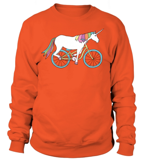 unicorn riding bike Women's Sweatshirt