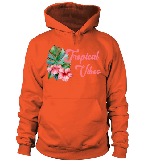 Pink Tropical Vibes with Hawaiian Flowers Women's Hoodie