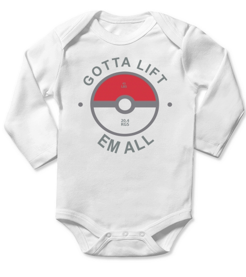 Gotta Lift Em All Long Sleeve Baby One-Piece