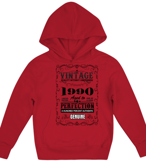 Premium Vintage 1990 Aged To Perfection Kids Hoodie